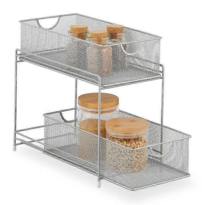 Kitchen organisation with 2 pull-out baskets