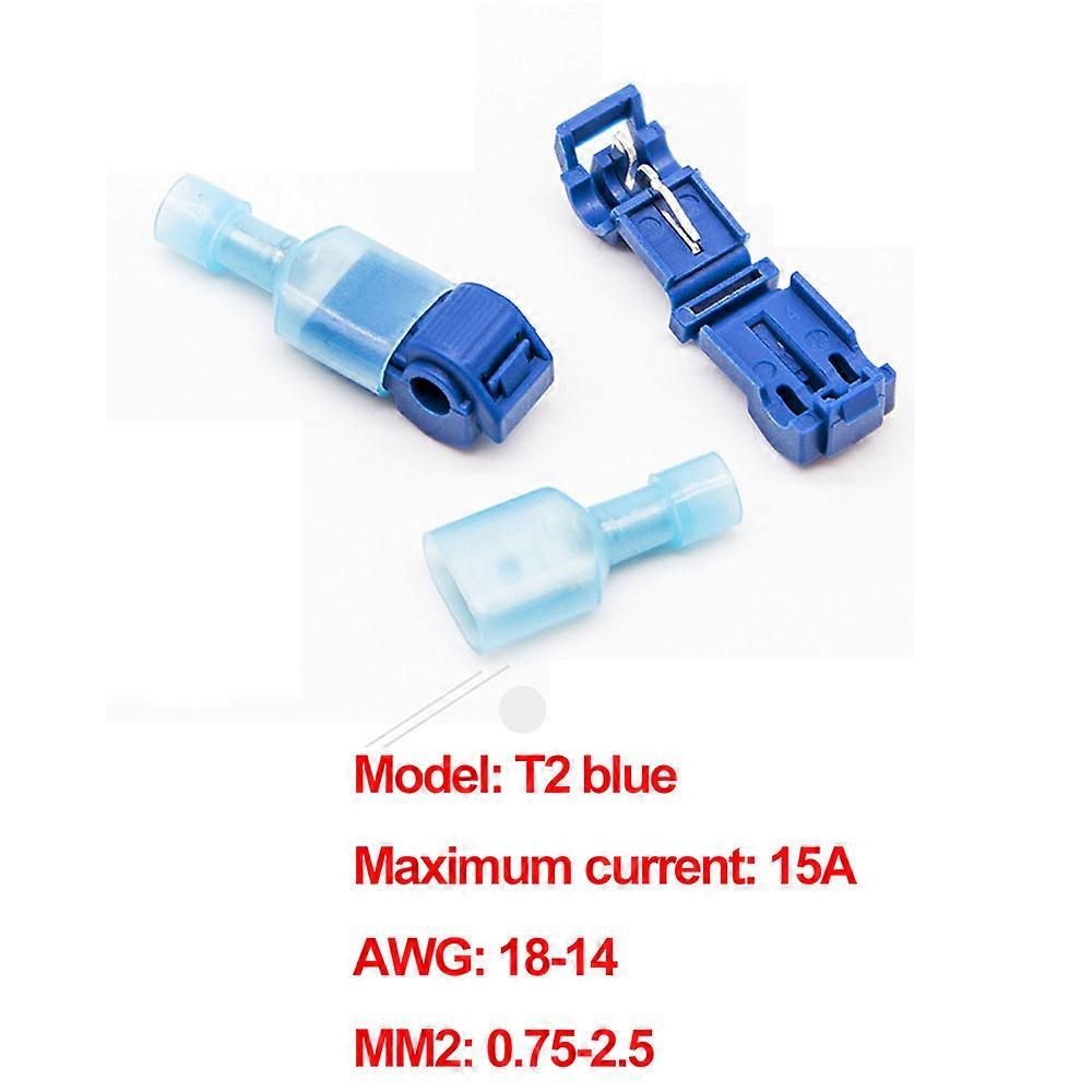 10pcs Red Blue Yellow Scotch Lock Quick Splice Crimp Terminal Wire Convenient Connector For 05-10 075-25 4-6 Mm2 Line