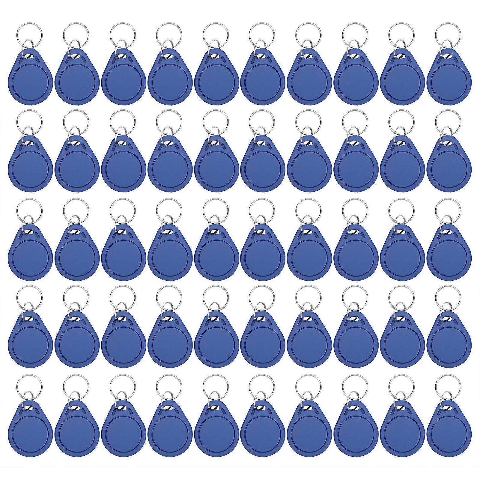 50PCS ICUID Card Token Tag Key Chain 13.56MHZ Copyable for Access Control Time Attendance Parking Lots