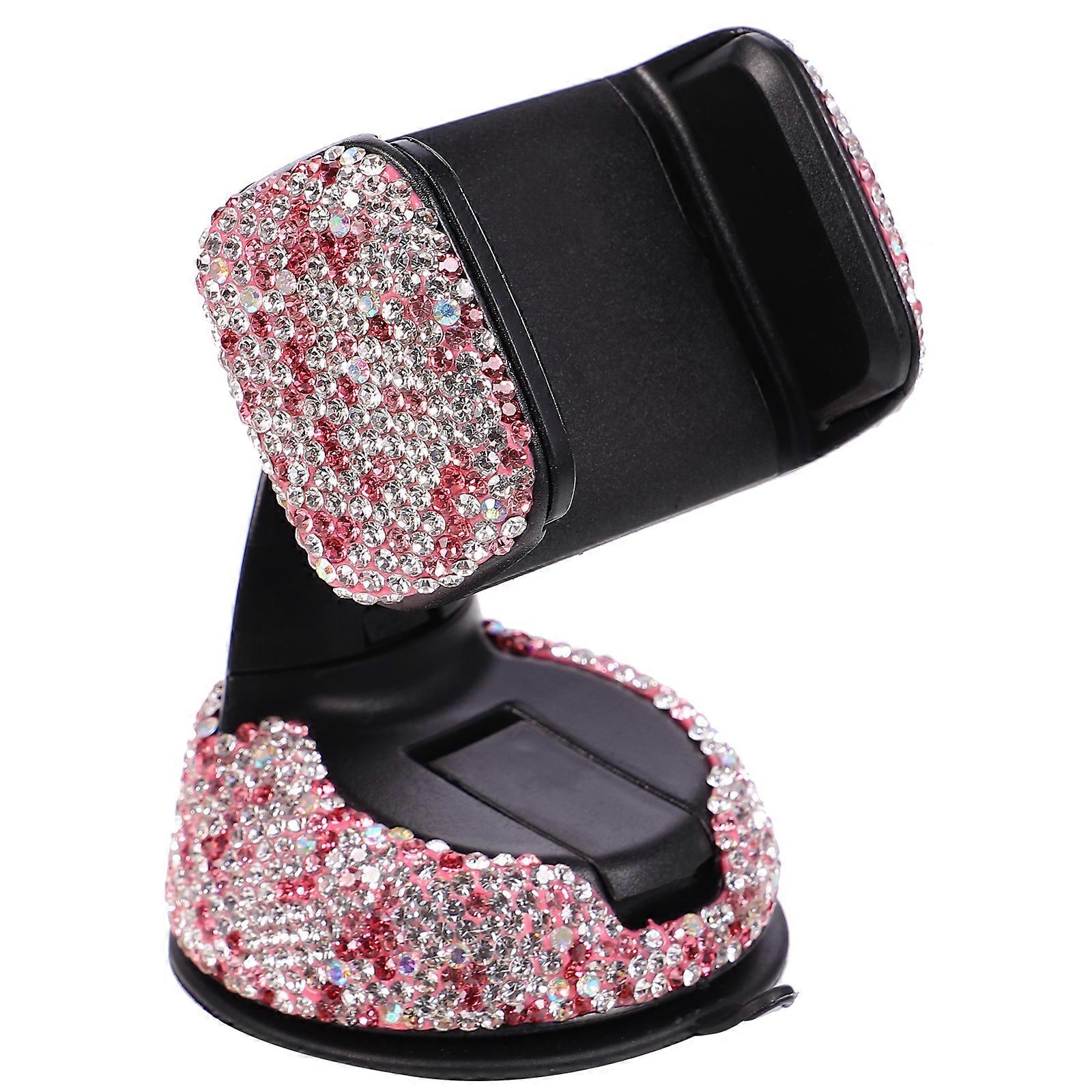 1pc Rhinestone Air Outlet Dashboard Navigation Suction Cup Mobile Phone Rack