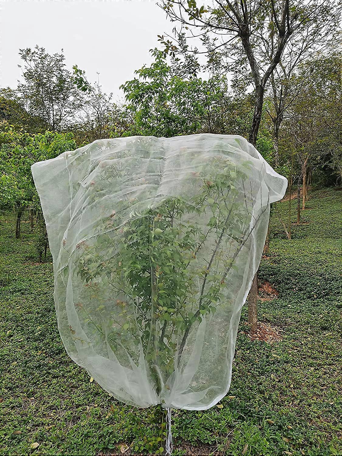 2 Pack Fruit Tree Netting 1m*1.5m, Fine Mesh Insect Netting with Drawstring