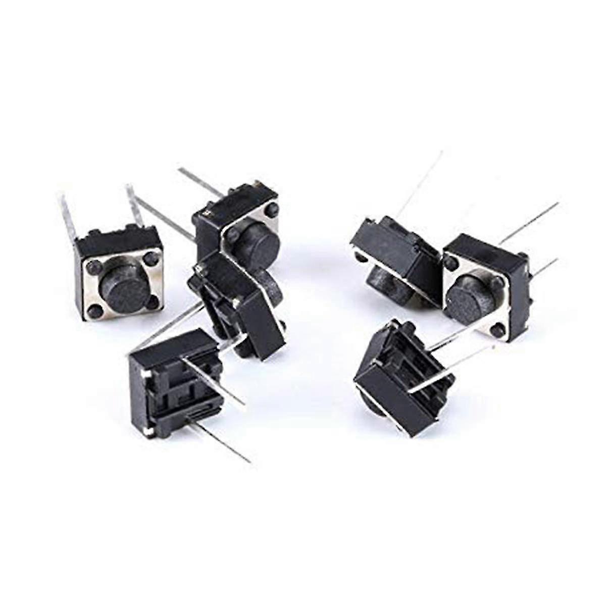 100pcs Tact Button Switch 2 Pin Dip 6x6x5mm Pcb Momentary Tactile Tact Push Button Switch