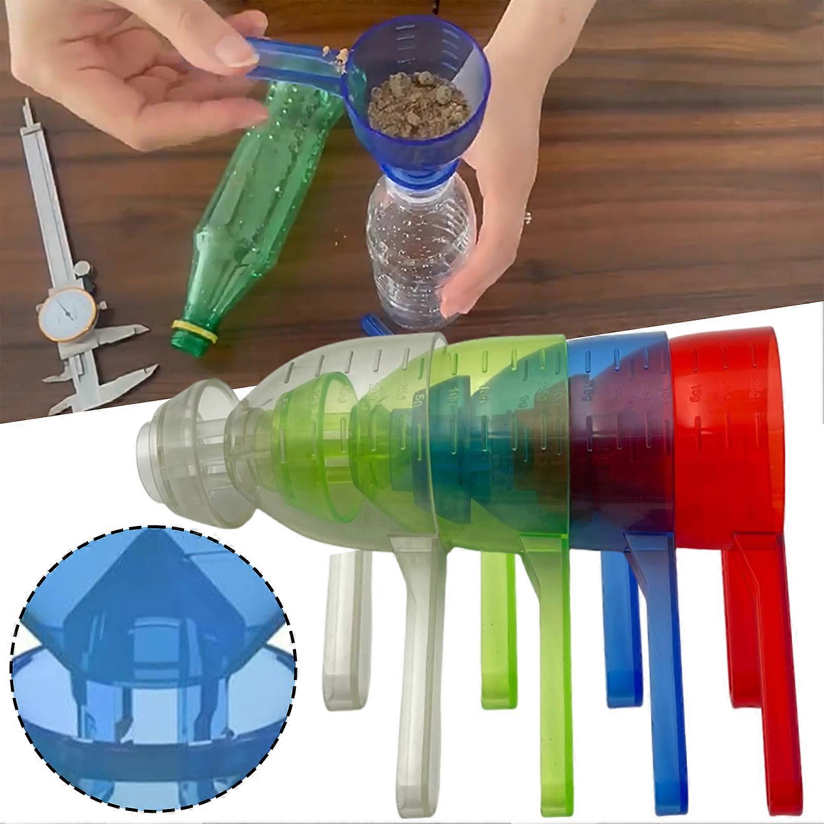 Measuring Scoop Funnel with Measurement Scales Long Handle Powder Funnel Multi-Purpose Kitchen Measuring Tool