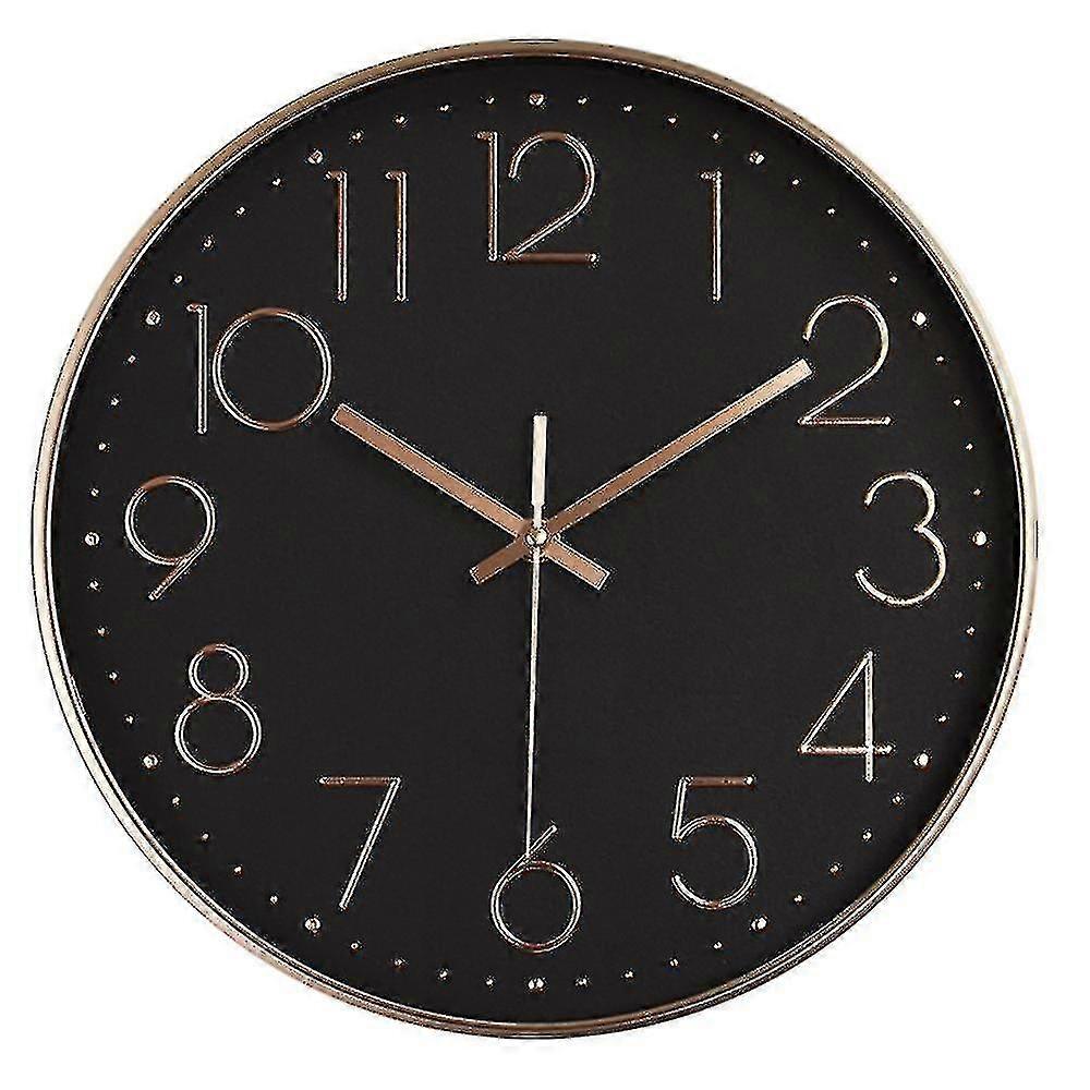 Wall Clock Silent Non Ticking Quality Quartz, Round Easy To Read