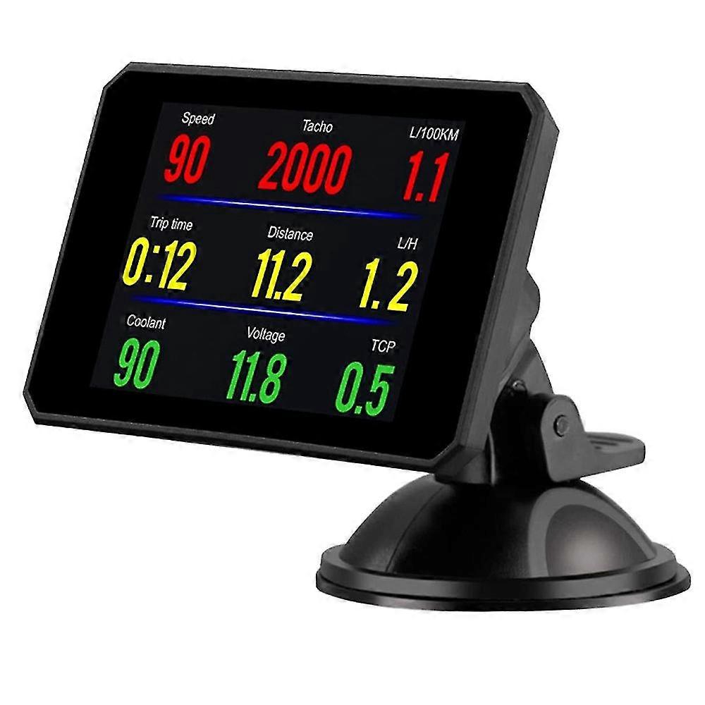 P16 Obd Smart Hud Auto Digital Meter Obd2 Port Warning Windshield Alarm System