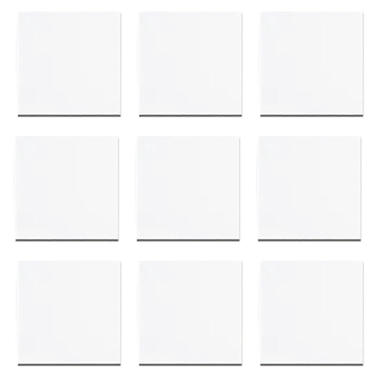 9pcs PET Square Wall Mounted Mirror Frameless Mirror Sheets  for Wall Ceiling Candle Tray Decor
