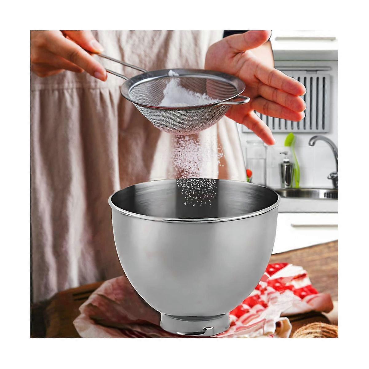 Wiselet Rührschüssel Aus Edelstahl Für KitchenAid – 5 Liter, Kupfer-Finish, Inkl. Silikonschaber – Passt Auf Classic & Artisan Kippkopf-Mixer