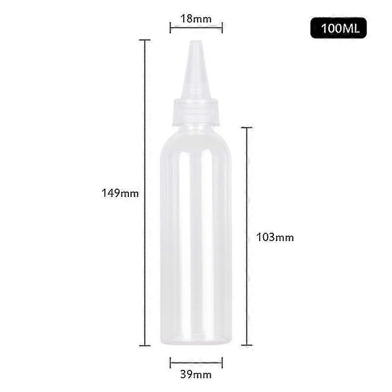 30pcs Plastique Squeeze Dropper Bottle 5-250ml Transparent Sharp-mouth Plastic Squeezable Sub-bottled Split