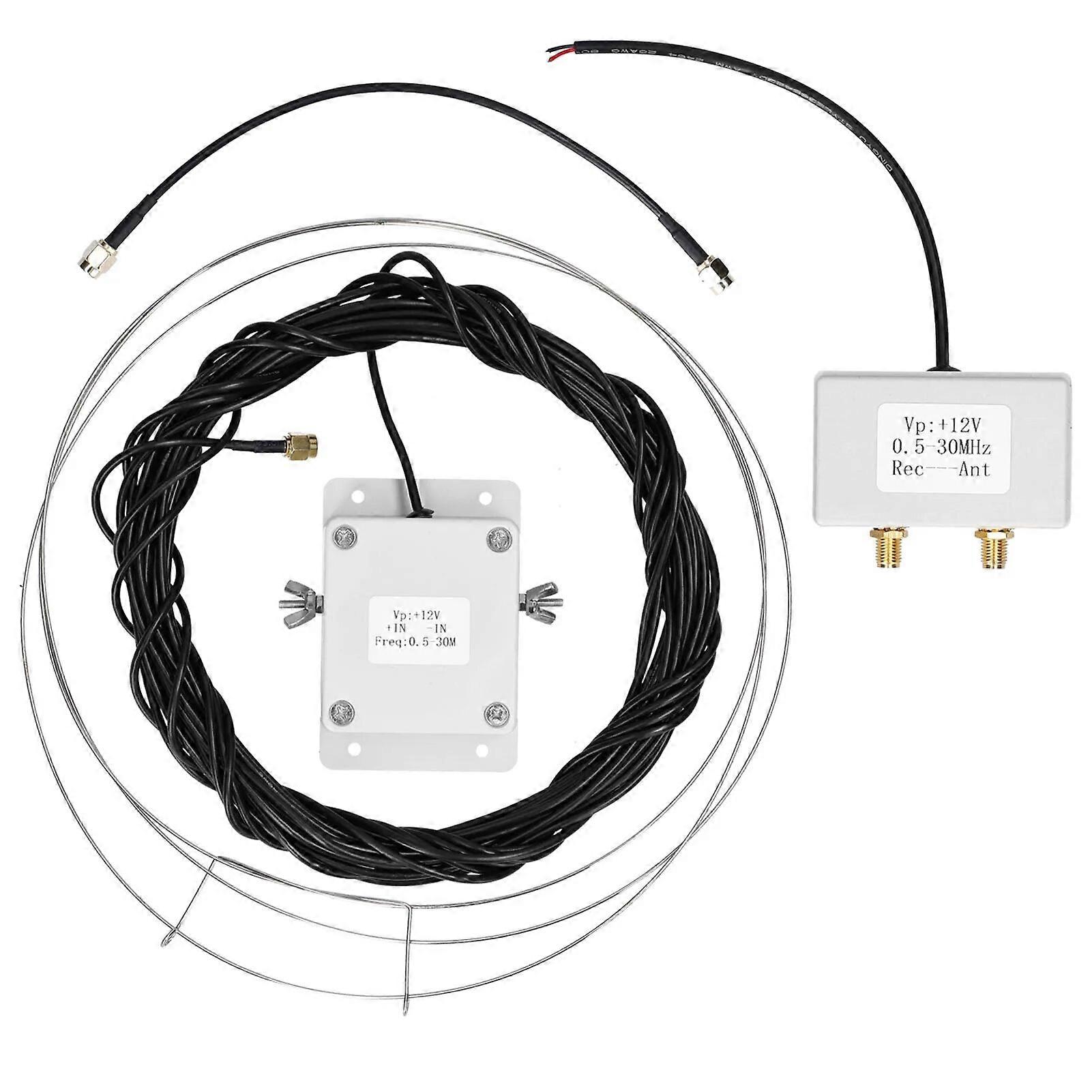 MLA-30+ (plus) Loop Antenna Active Receive Antennas Low Noise Medium Short Waves Antenna with 0.5-30 MHz Frequency