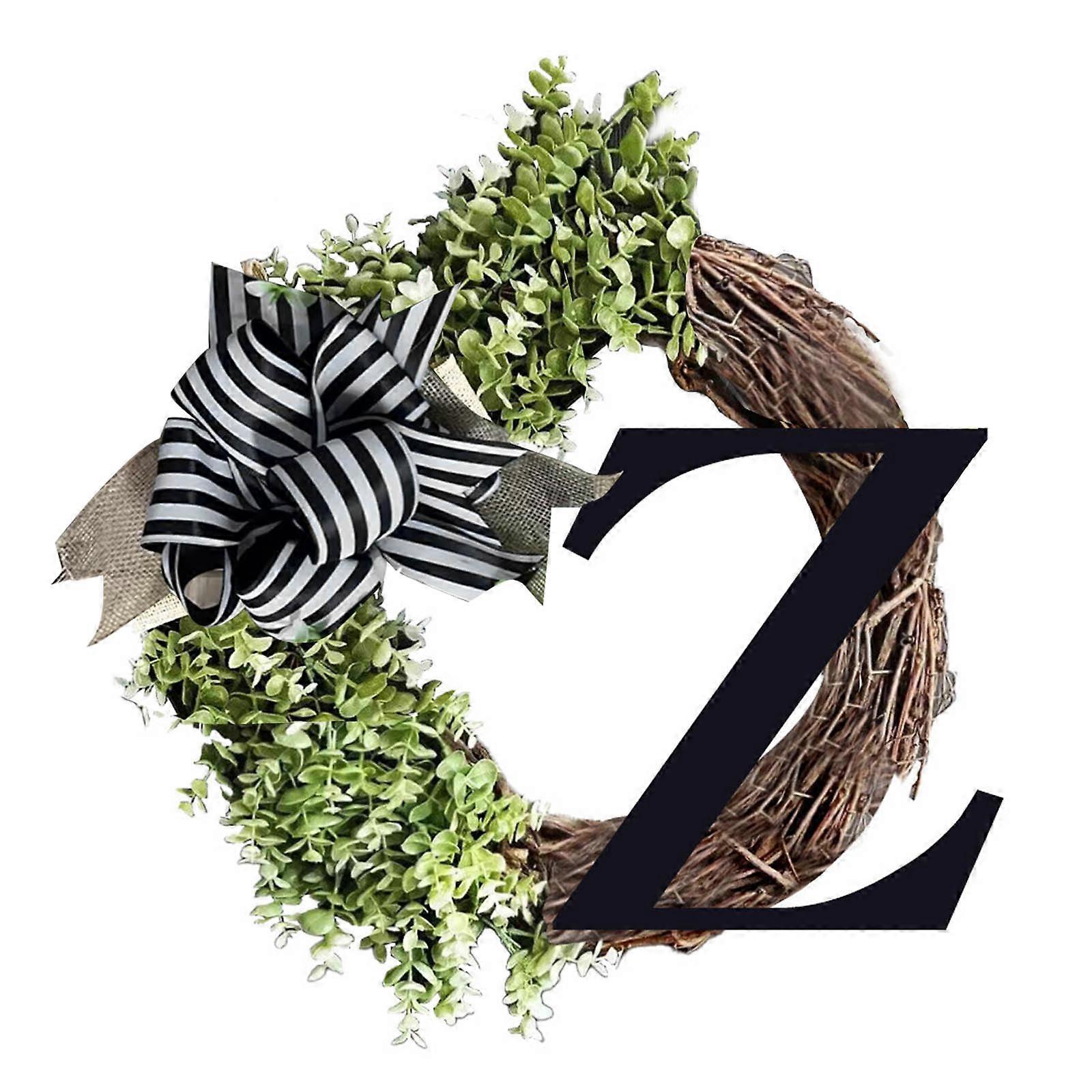 Last Name Year Round Front Door Wreath,Decorative Hanging Plaques In Front Of The Door 241407