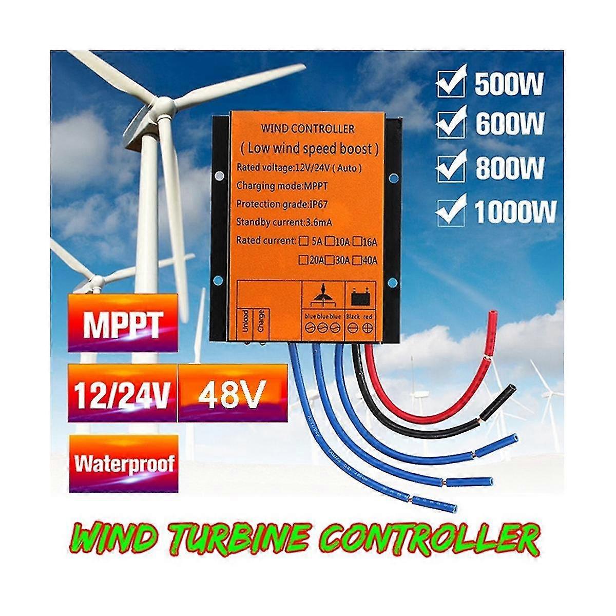 12V/24V 300W Windrad Laderegler – Einphasig Oder Dreiphasig, Mit Überspannungsschutz & Batterieschutz