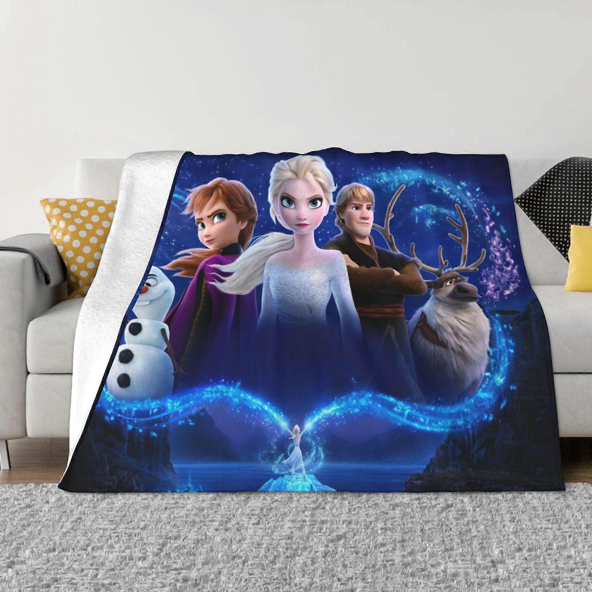 Frozen Fleece Blanket Super Soft Cozy Throw Blanket , Lightweight Fuzzy Comfy Flannel Blanket Warm Plush Throw Blankets For Couch, Sofa, Bed