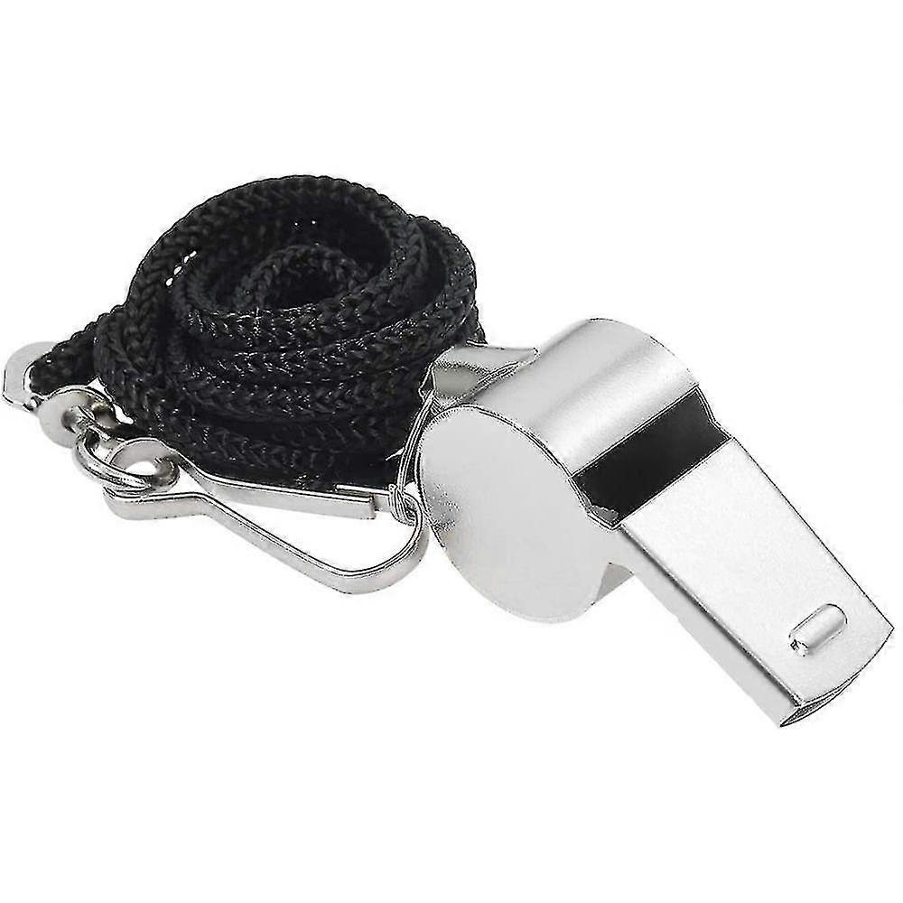 Premium Whistle Whistle Stainless Steel Referee Whistle For Children, Teachers And Referees - Practical Signal Whistle Including Collar