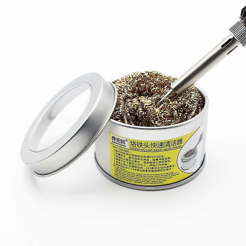 Soldering Iron Tip Cleaner With Brass Wire Sponge No Water Needed