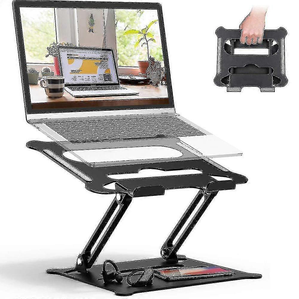 Soporte ajustable para computadora portátil, soporte ergonómico para computadora portátil con ventilación de calor para elevar la computadora portátil, soporte para computadora portátil de servicio pesado compatible de alta calidad H A