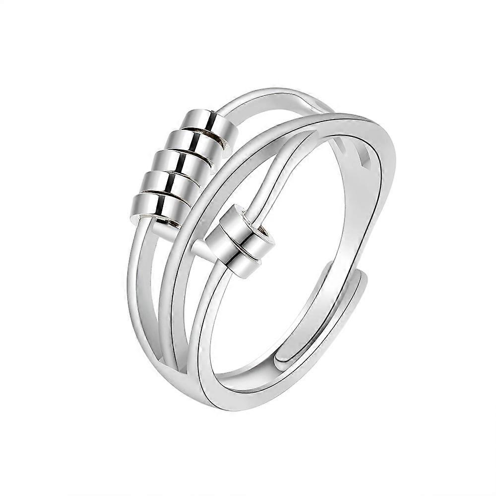 Three-Ring Ring Multi-Turn Transfer Beads Index Finger Ring Opening Adjustable Ring Jewelry