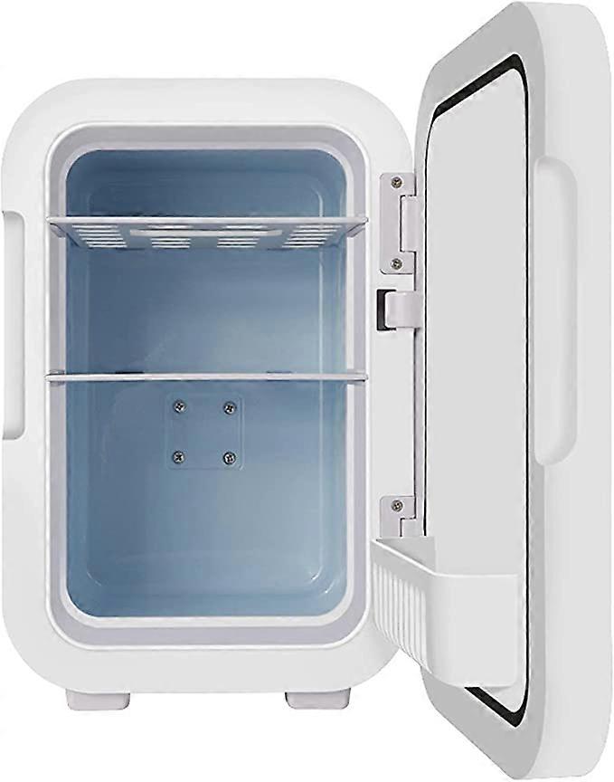 Portable Cosmetics Refrigerators with Make-Up Mirror and LED Light, Mini 8L Fridge with Cooling and Heating Function, 2-in-1 Small Freezer