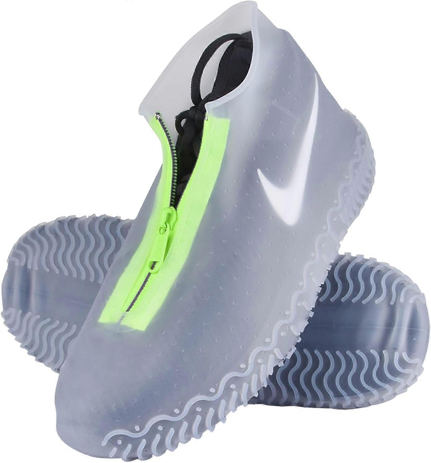 MUJIXI Waterproof Shoe Covers, Reusable Silicone Shoe Covers with Non-Slip Reinforced Sole for Rainy and Snowy Days for Men, Women