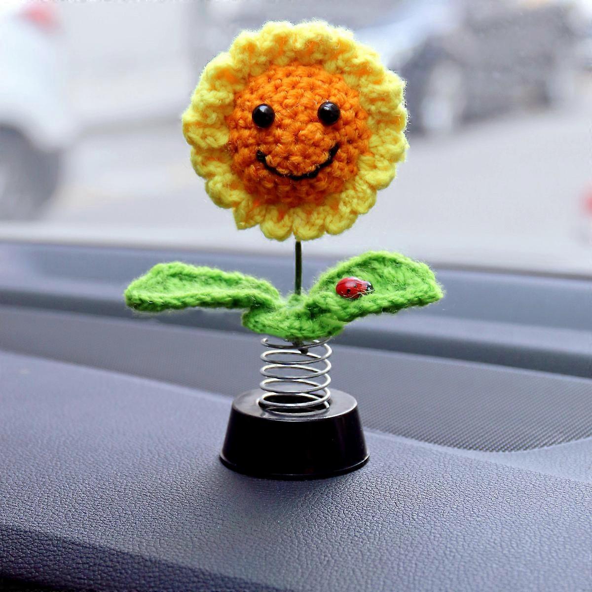 Shaking Single Head Sunflower Car Accessories Dashboard Decoratio