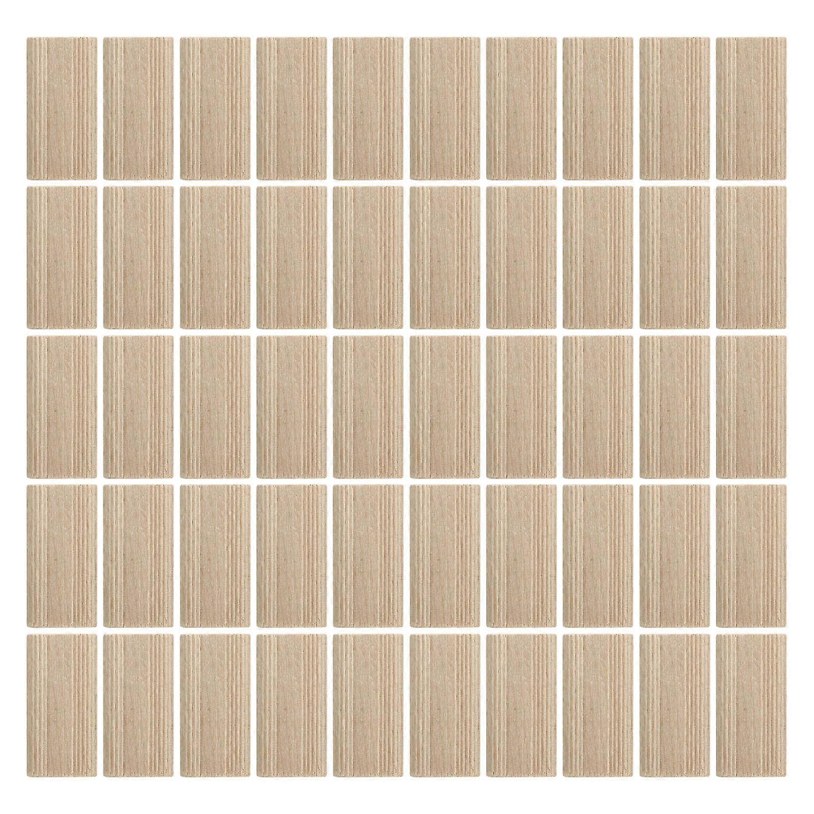 50Pcs Beech Wood Domino Tenon Stopper for Crafting Woodworking Furniture Splicing Connector