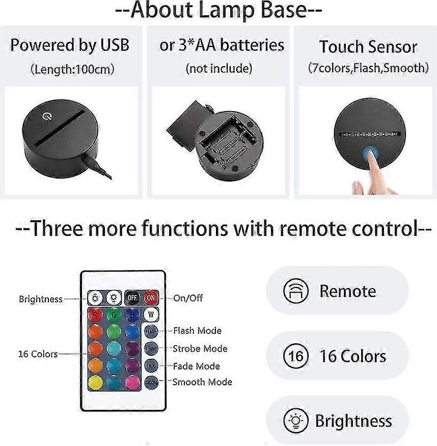 3d Love Styling Night Light 16 Color Changing Usb Powered Bedside Light Led Decorative Light(remote controller,heart shape)
