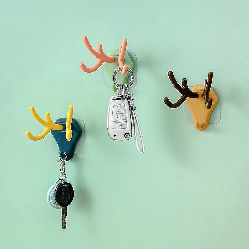 Simple and Cute Hook Viscose Hook No Trace Sticky Hook Bathroom Kitchen 3ps