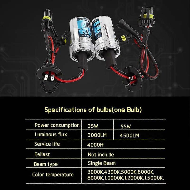 Kit Xenon HID H13 55W 5000K – Ampoules Phares Voiture Super Lumineuses Blanc Froid + Ballasts Slim Numériques