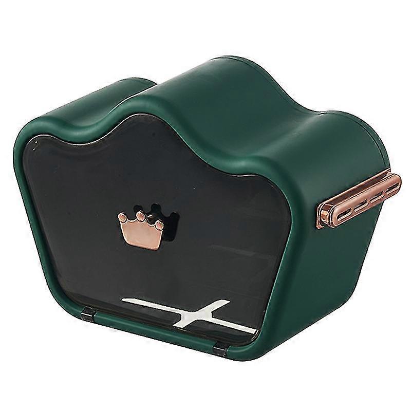 Tissue Box Crown Shape Wall-mounted Plastic Rounded Corners Napkin Case For Bathroom Q
