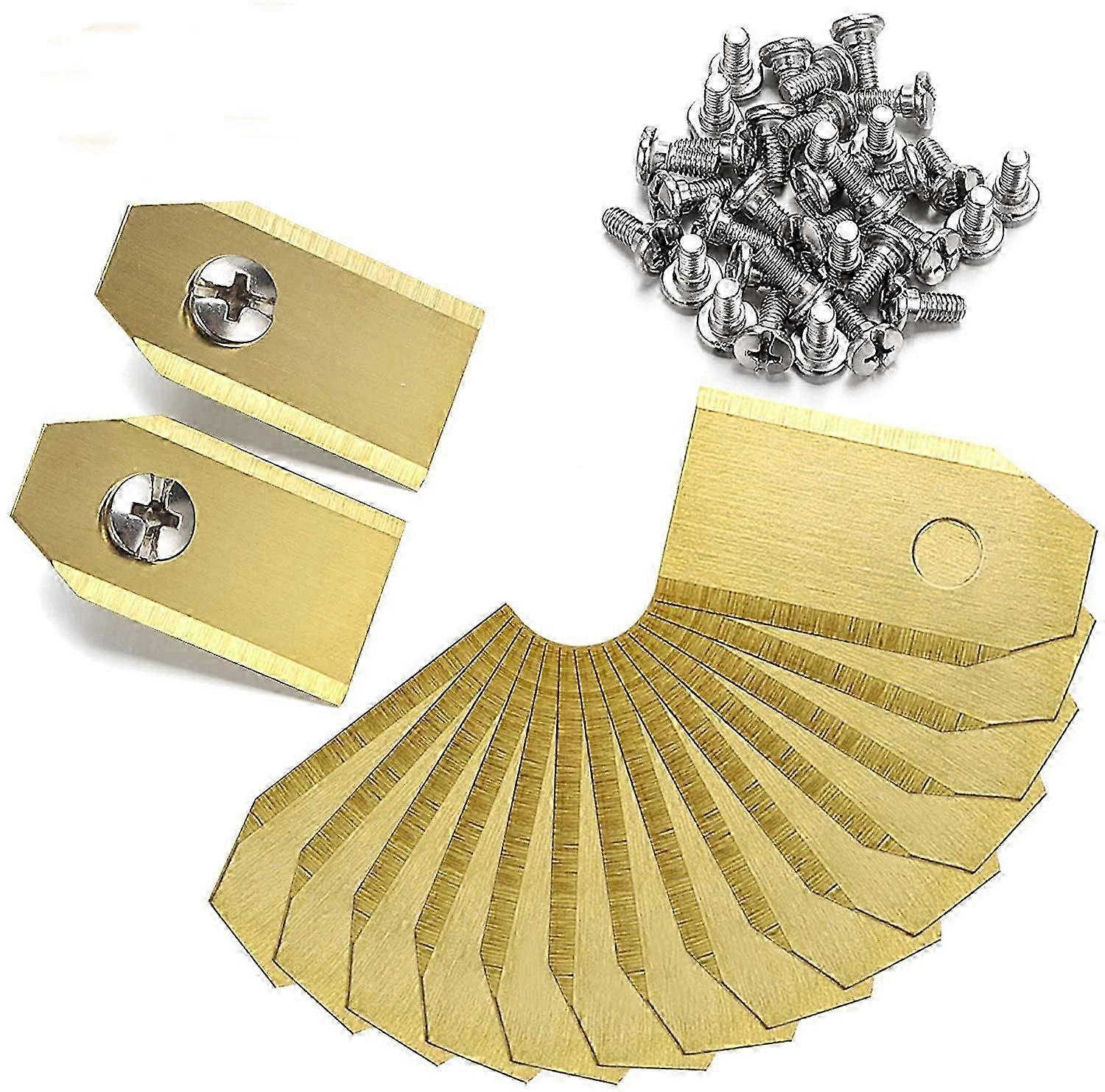 45pcs lames de couteau en titane, couteau de tondeuse à gazon robot pour toutes les vis de tondeuse à gazon robot Husqvarna Automower