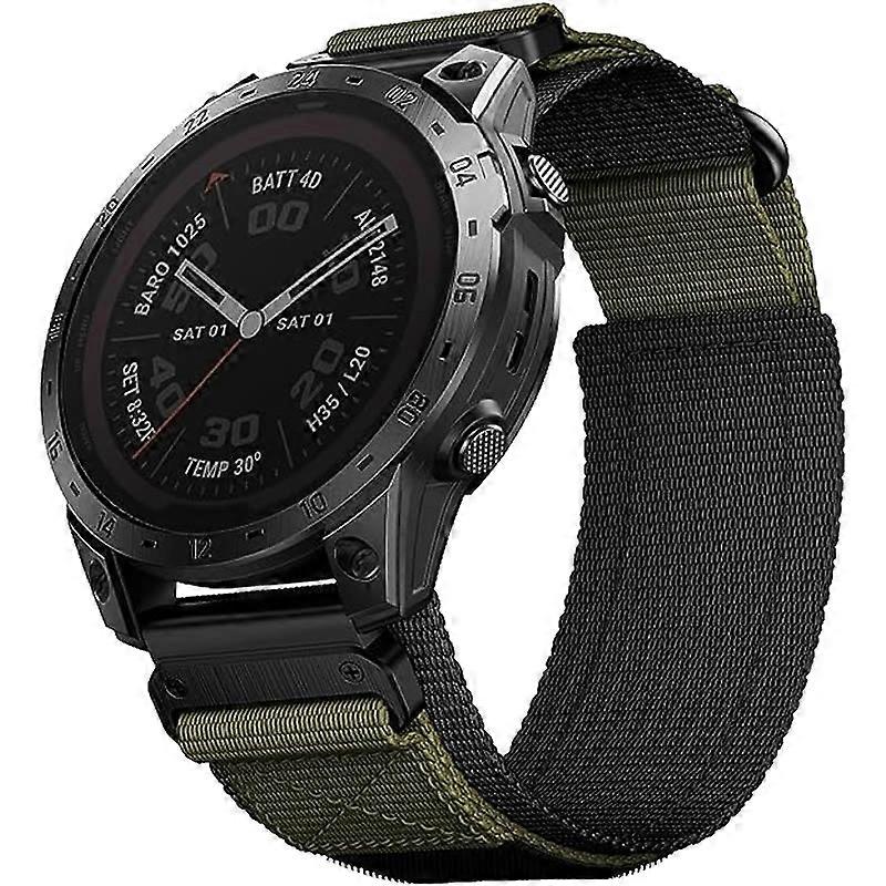 Nylon Loop Hook And Loop Fastener Strap For Garmin Fenix 7