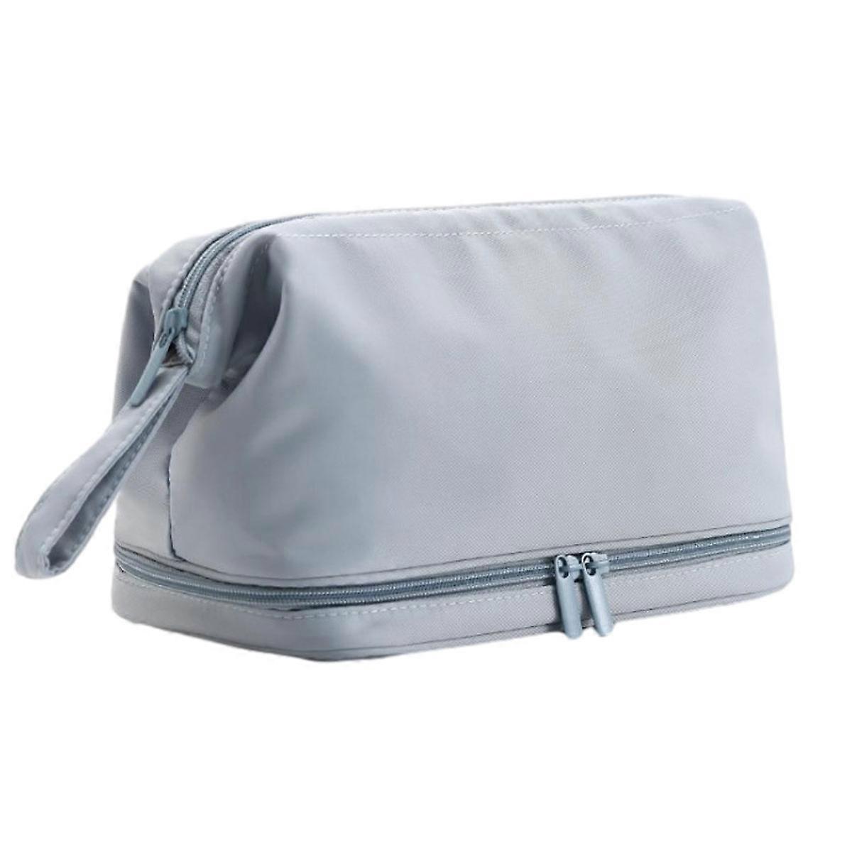 Make-up-Tasche für Frauen tägliche doppellagige Make-up-Tasche Tragbare Make-up-PinseltascheE