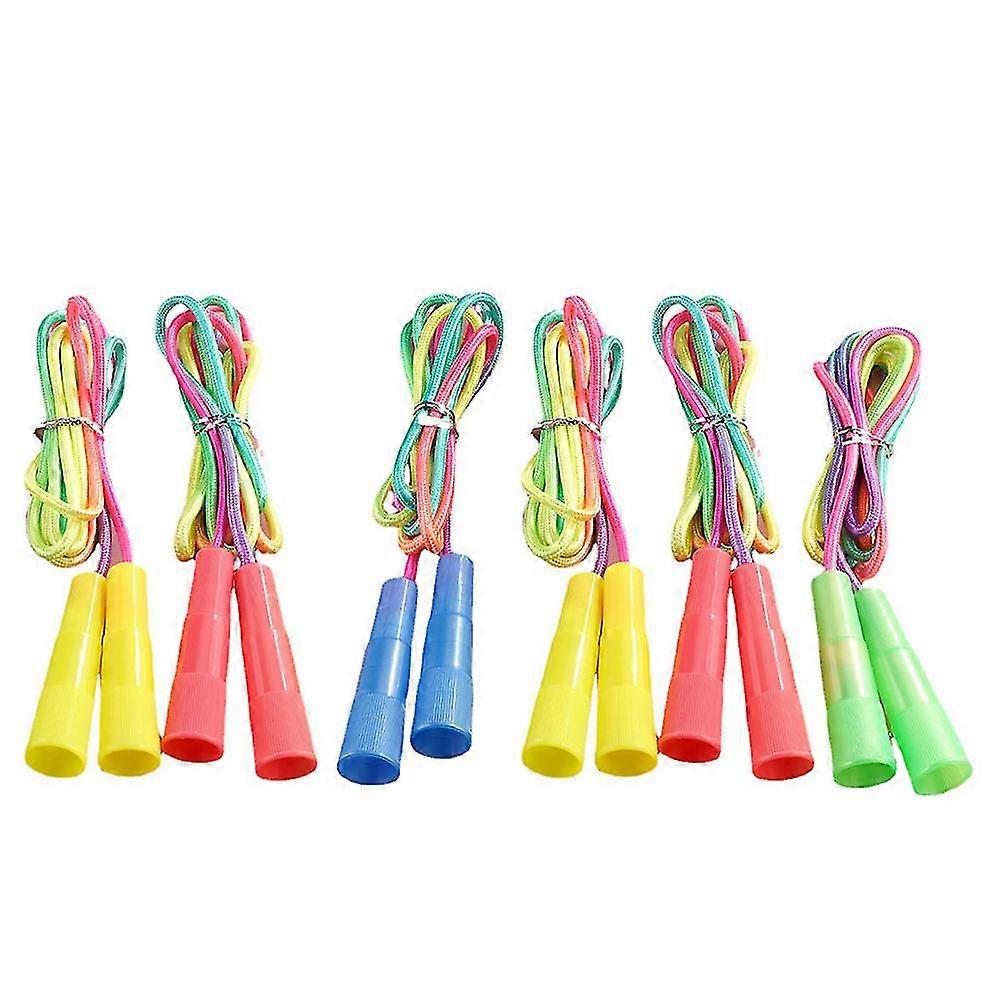 6er Pack Regenbogen Springseil Set