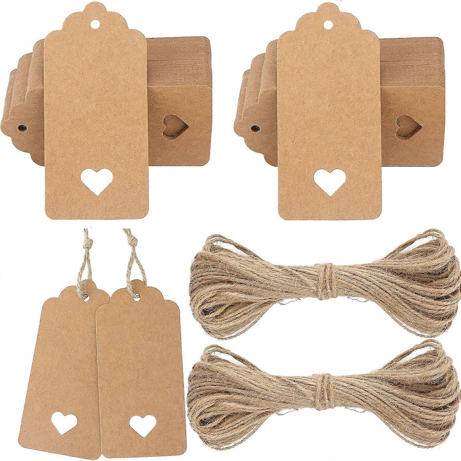 Pendant 4.5 cm x 9.5 cm Kraft Paper Labels Tags Gift Tag Tags Labels with Jute String