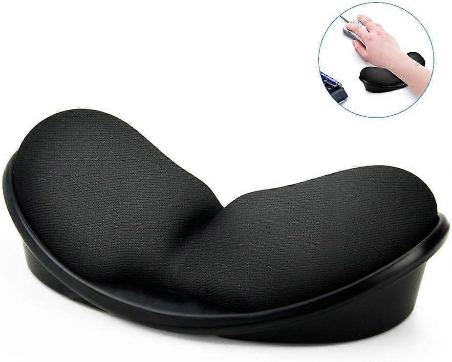 Memory Foam Mouse Pad Mat, Keyboard Wrist Rest Pad Anti-Skid Mousepad Support Wrist Rest Mat for Computer Laptop(Black)1pcs