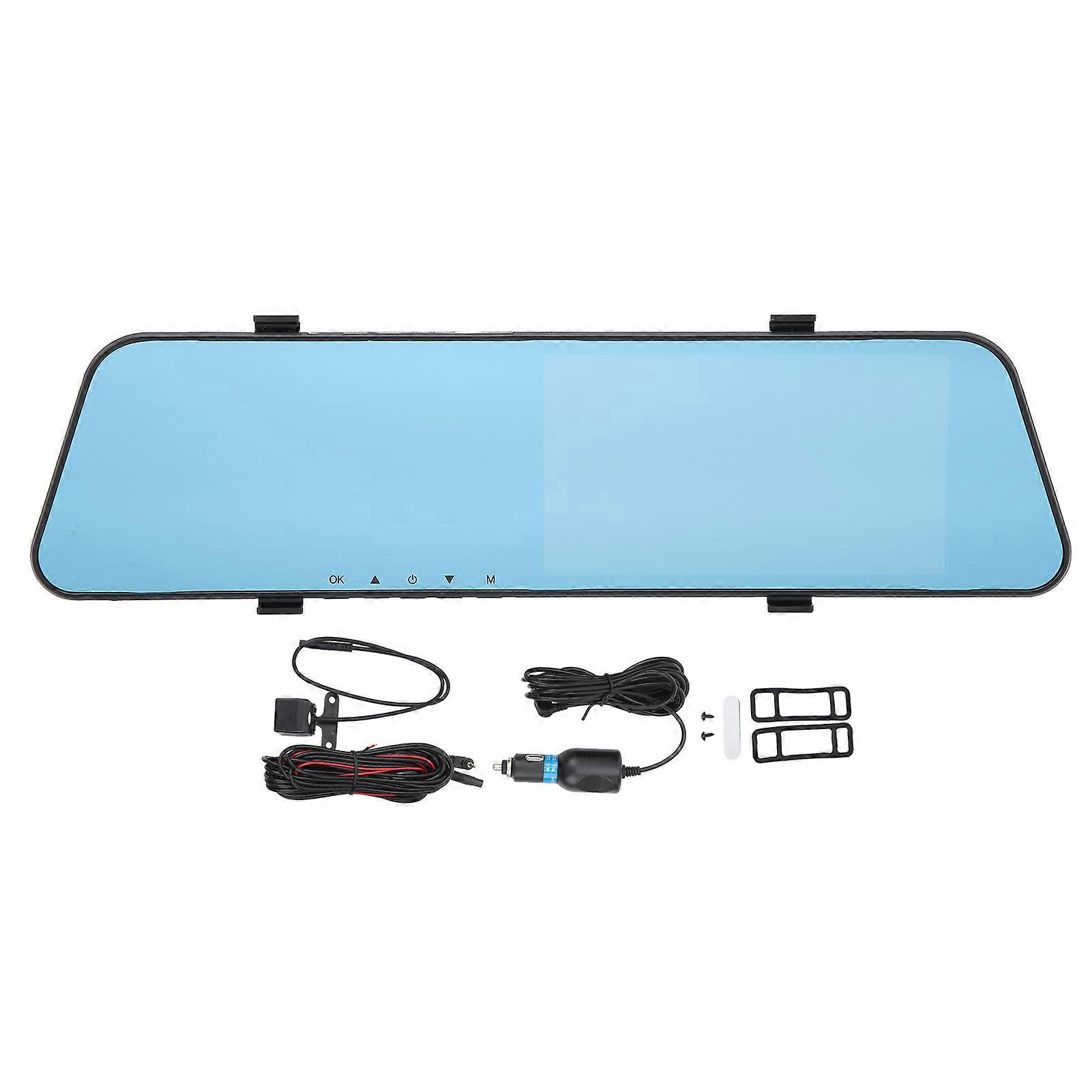 5.5in Car DVR Camera Dash Cam Video Recorder Dual Lens 1080P Full HD Touch Large Screen Motion Detection Rearview Recorder