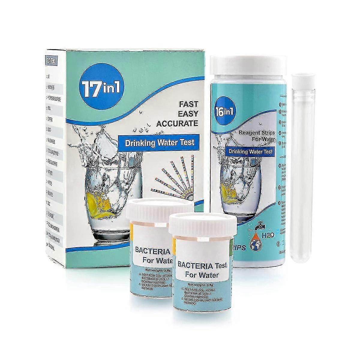 17-in-1 Complete Water Test Kit 100 Strips + 2 Water Testing Kits For Drinking Water Easy Testing