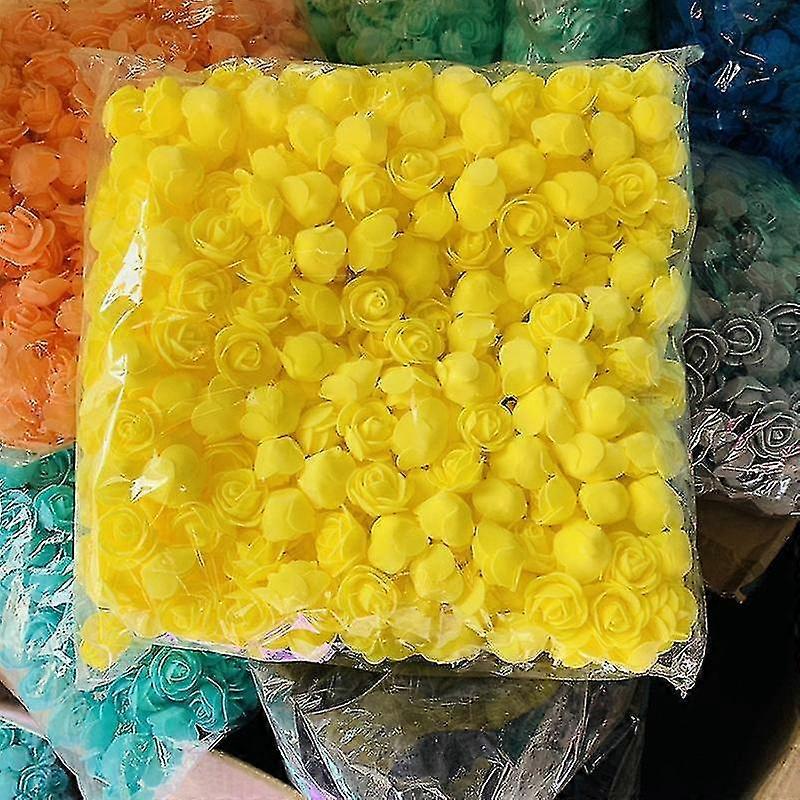 50/100/200/500pcs 3 ס"מ ורד קצף לדוב פרחים מלאכותיים מתנות Diy