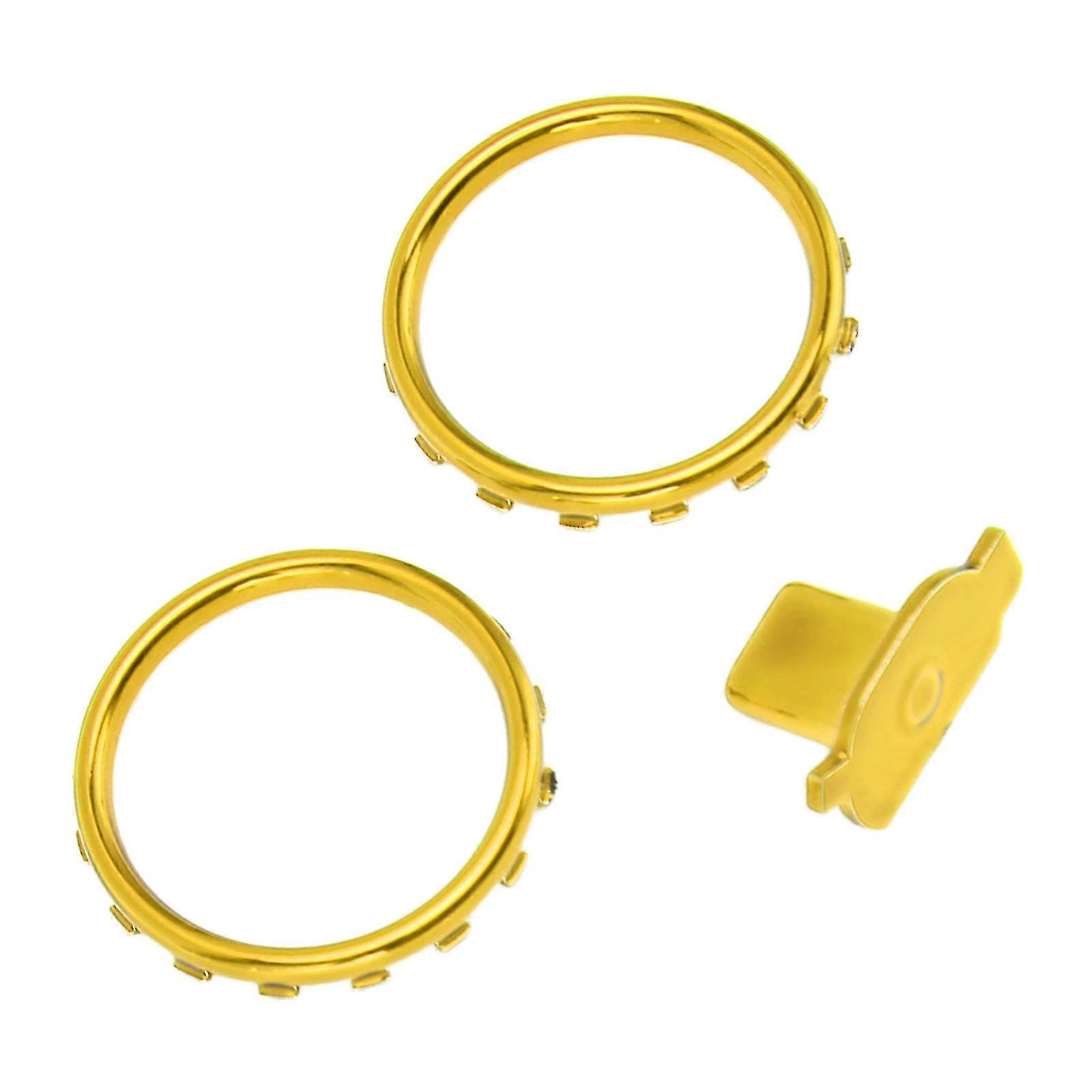 Decorative Accent Rings for Xbox Elite Series 2 Controller Matte Chrome Switch Buttons Replacement Parts Gold