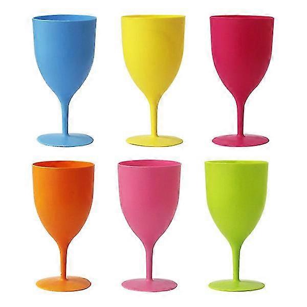 6pcs Easter Themed Wine Goblets Colorful Party Wine Cups Plastic Champagne Goblets