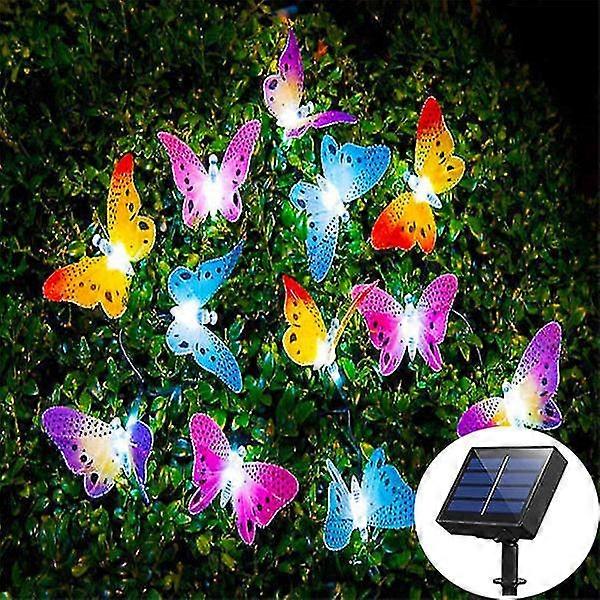 Solar Garden Butterfly Light String Decoration, Outdoor Solar Path