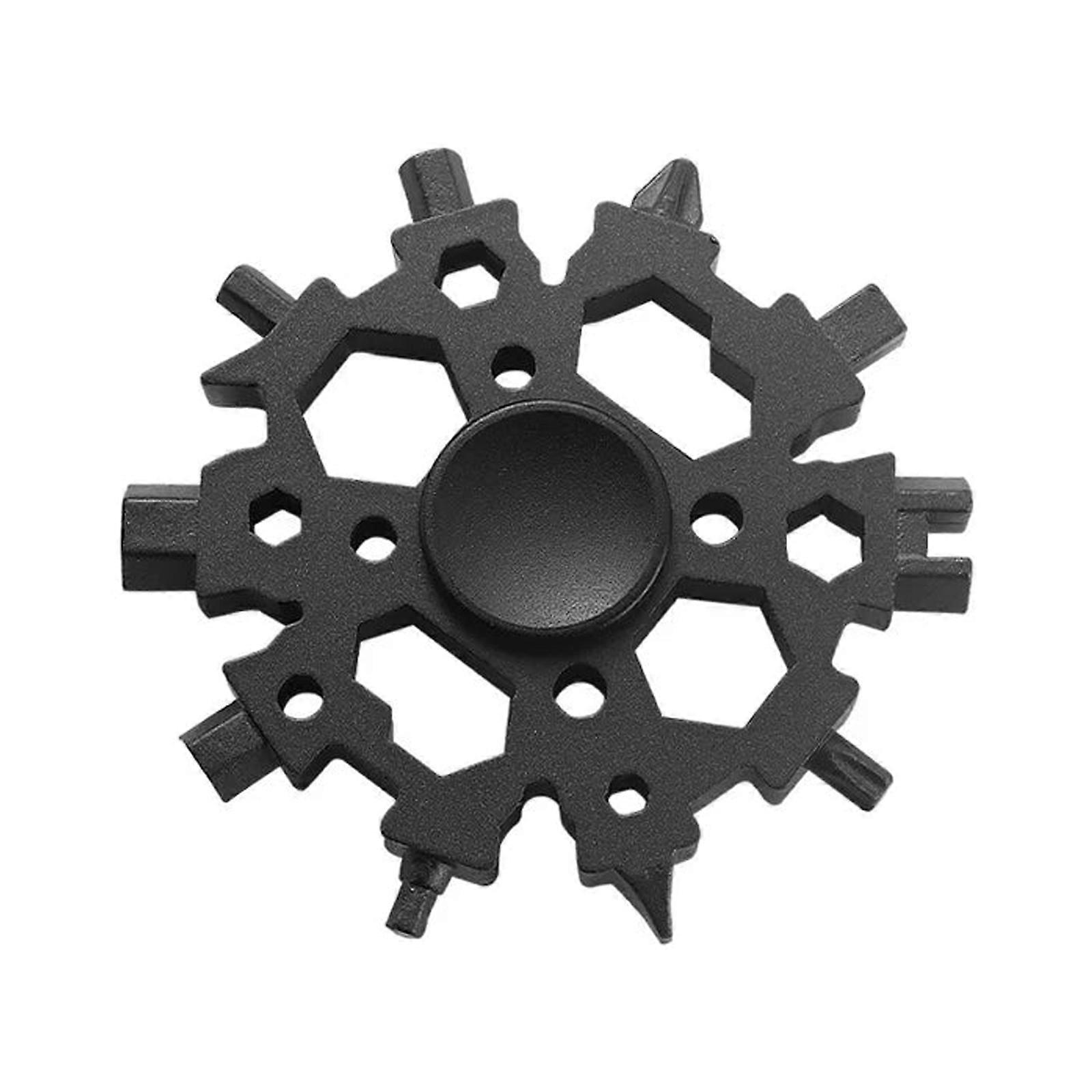 23-in-1 Snowflake Multi-Tool, Stainless Steel Snowflake Tool with Fingertip Rotation Function Tool