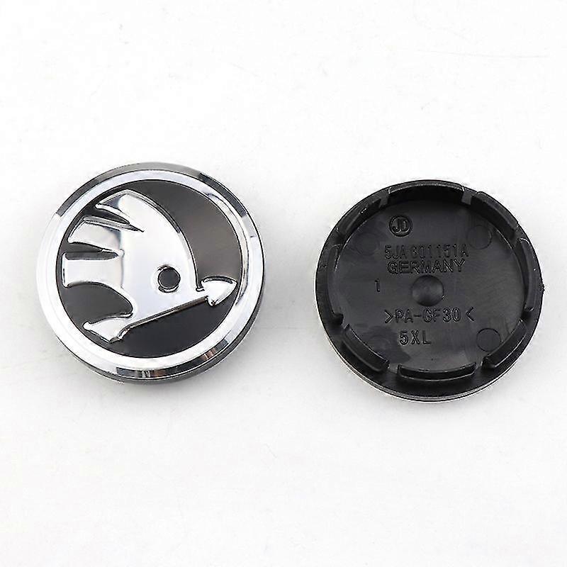 Skoda Xinrui Mingrui Wheel Cover Car Logo - Ασημί μοντέλο (Four Packs) - Συμβατό με Skoda 57/56mm