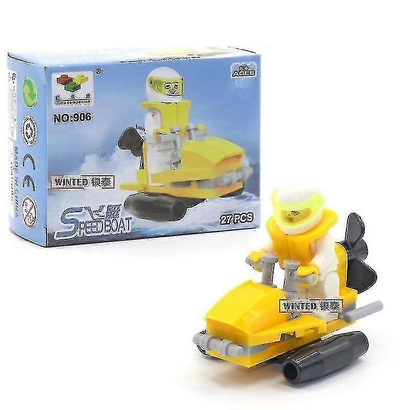 Mini Transportation Assembled Models Blocks - Car Compatible Police Plane