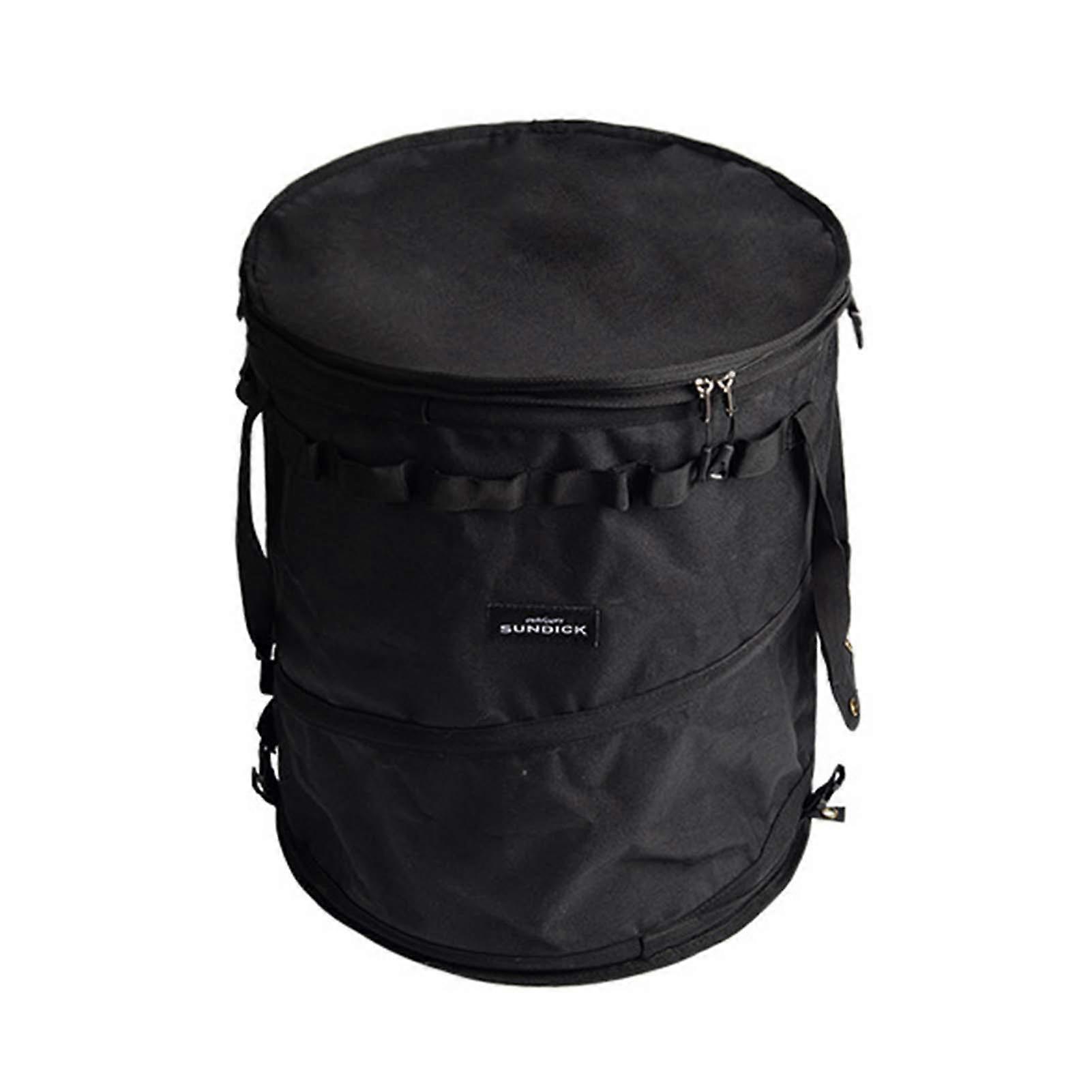 Outdoor Pop-Up Trash Can Garbage Can with Zipper Close Lid for Camping Party Backyard Beach