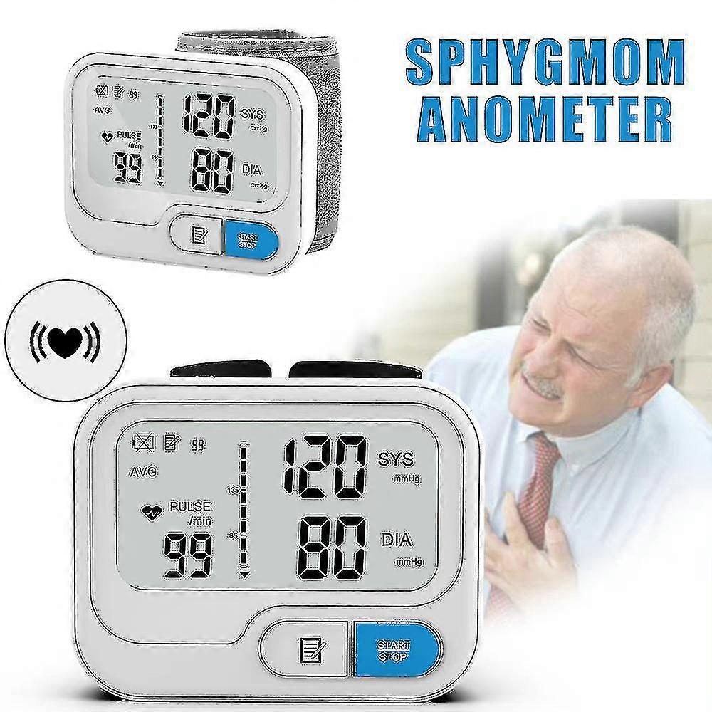 Automatic Digital Blood Pressure Monitor Wrist Pulse Bp Cuff Machine Heart Beat Rate Measure Machine