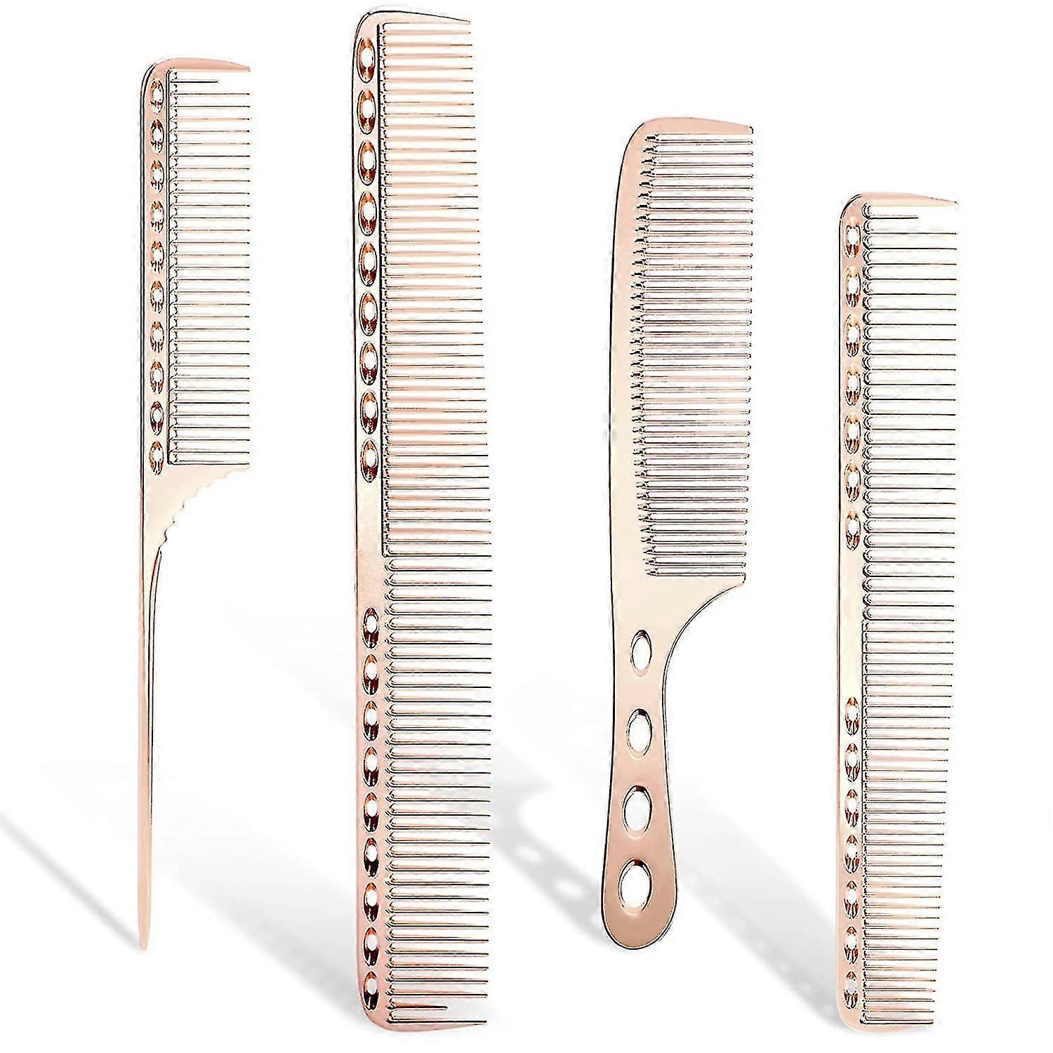 4 Types Metal Comb Professional Barber Aluminum Dressing Comb
