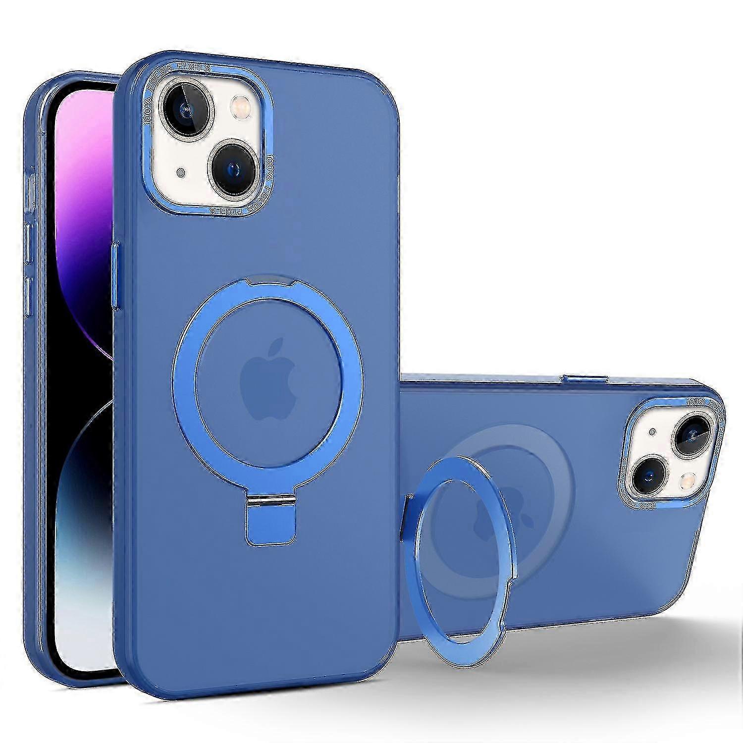 جراب مغناطيسي لهاتف iPhone 14 مصنوع من مادة TPU+PC المقاومة للصدمات