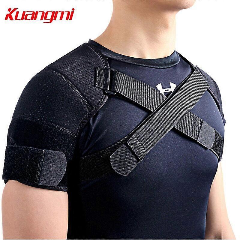7K-foam Double Shoulder Brace Adjustable Sports Shoulder Support Belt Back Pain Relief Double Bandage Cross CompressionBack & Lumbar Support Cushions