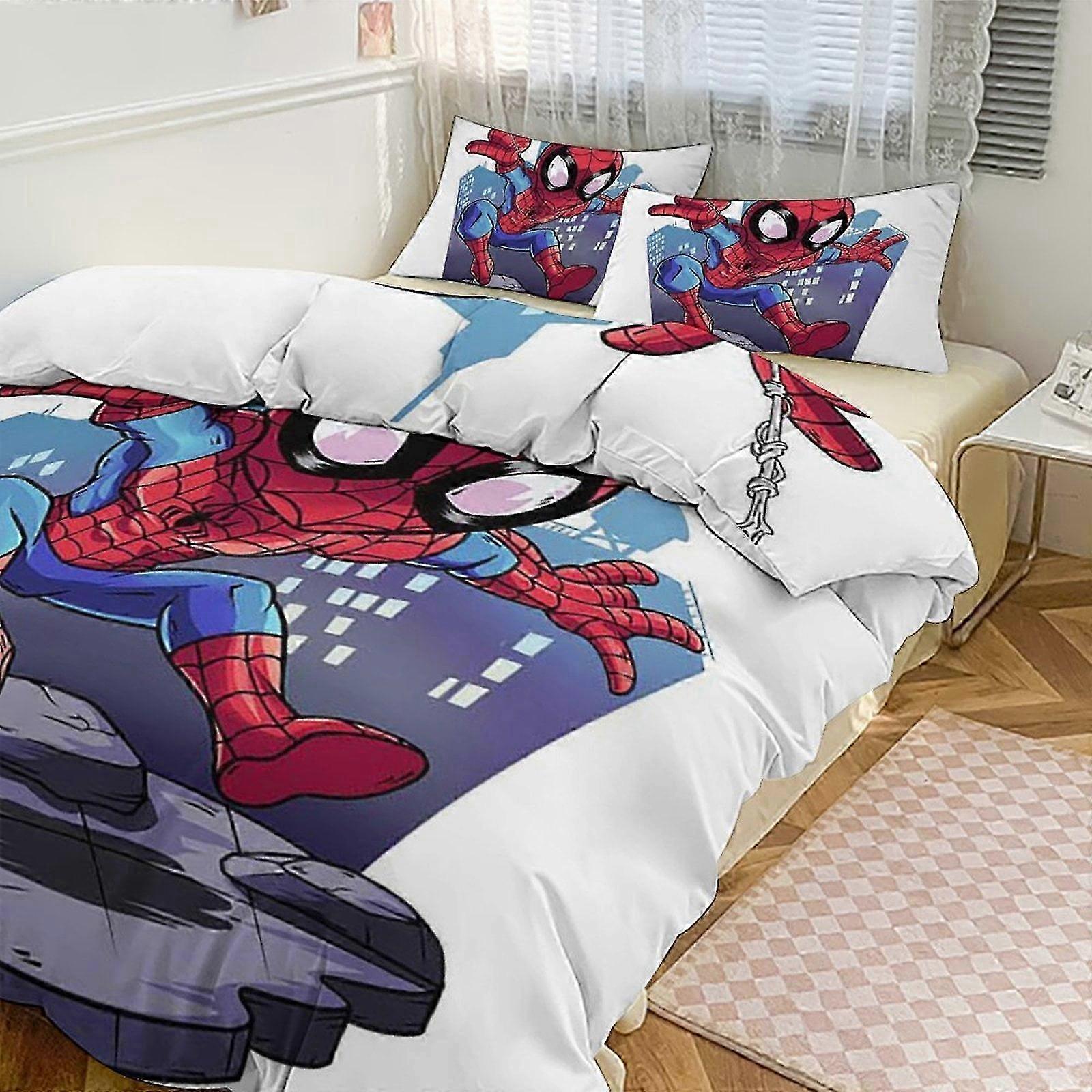 v459 Lençóis Spidean Bedding Se para Crianças Homens Mulheres Conjunto de Conforto Tamanho Twin3s Conjunto de Cama Capa de Edredom e Fronhas- (1 Capa de Edredom e 2 Pi