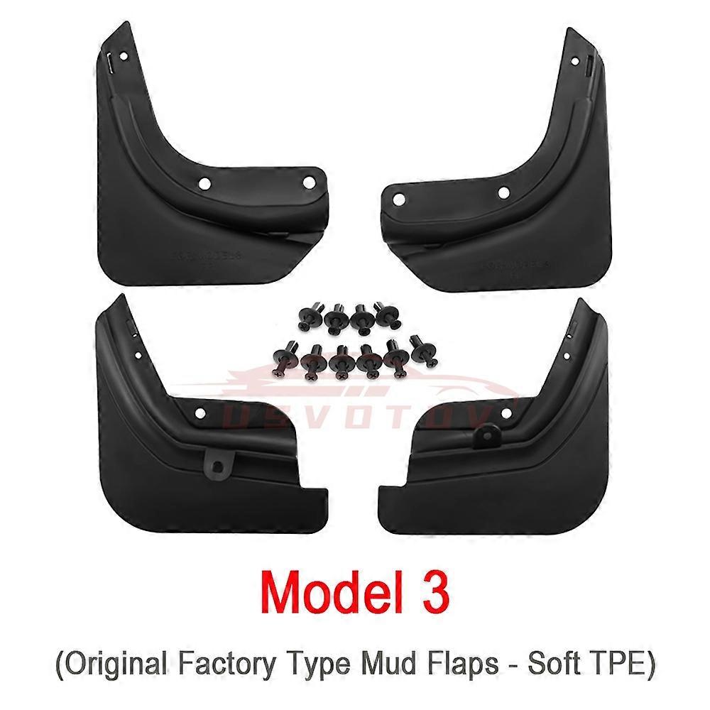 Soft Mud Flaps For Tesla Model Y 3 Accessories TPE Mudguards Original Design Fender Anti-Snow Anti-Sand Splash Guard Protector